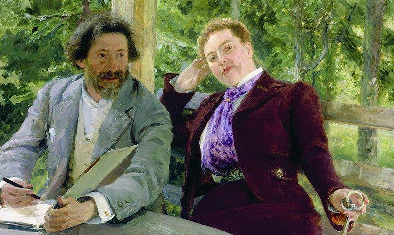 Ilya Repin Self portrait with Nordman